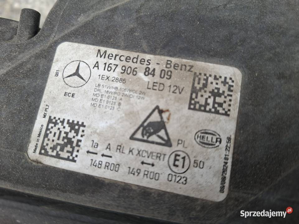 Reflektor lampa prawa Mercedes GLE V167 2024r Strzegom