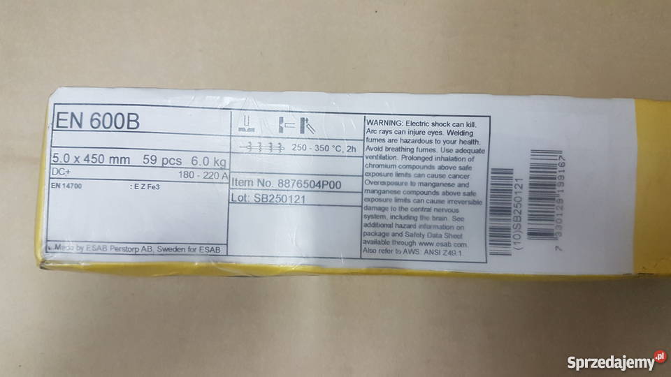 Elektroda do napawania EN 600B ESAB różne