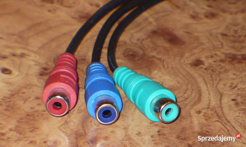 Przejściówka RCA RGB mini DIN 7 pin nowa