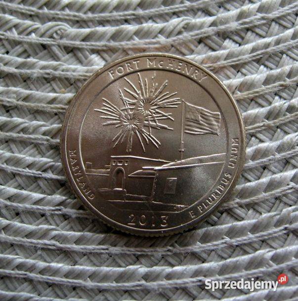 USA Qarter Dollar 2013r D FORTMcHENRY wielkopolskie Kalisz