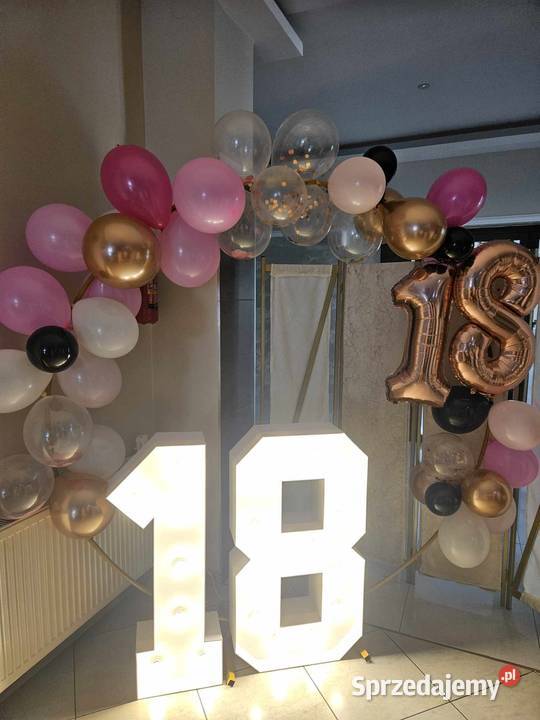 Świecące cyfry 18 Led ROCZEK Osiemnastka Wynajem łódzkie Działoszyn