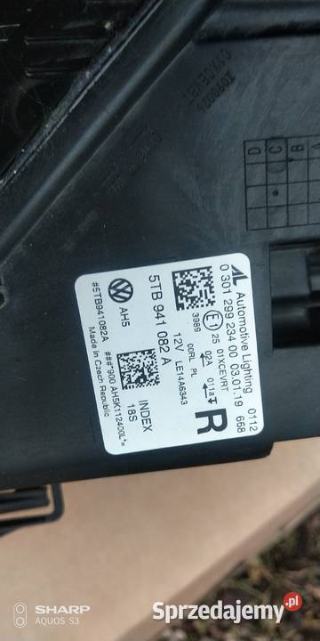 Vw Touran II lampa przednia prawa Full Led