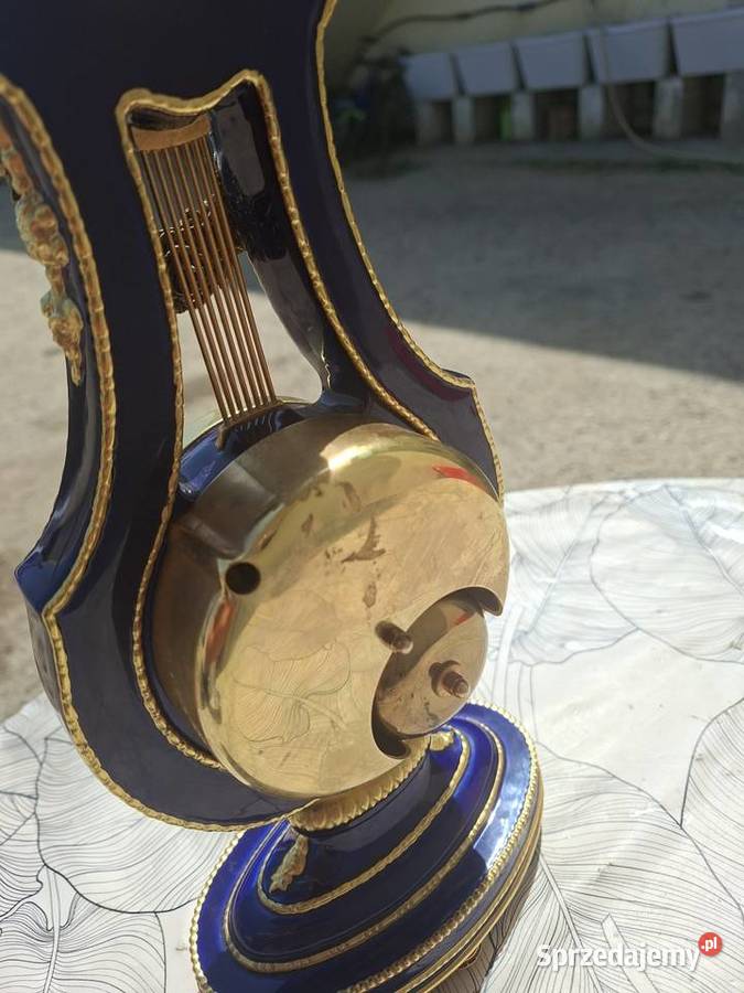 Kominkowy zegar porcelanowy francuski Rzeszów sprzedam