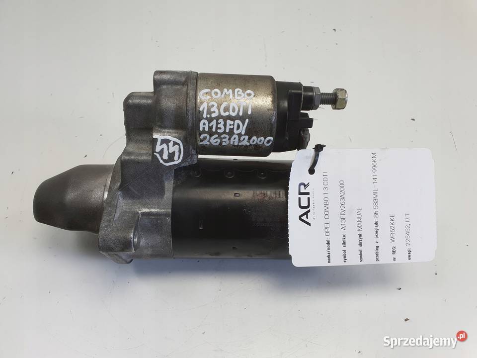 ROZRUSZNIK Opel Combo D 13 CDTI ROZRUSZNIK BOSCH lubelskie Chełm sprzedam