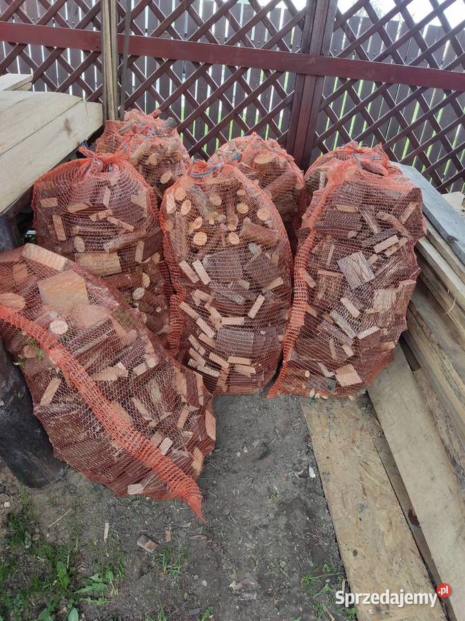 drewno piłowane krótko workowane 50kg opałowe