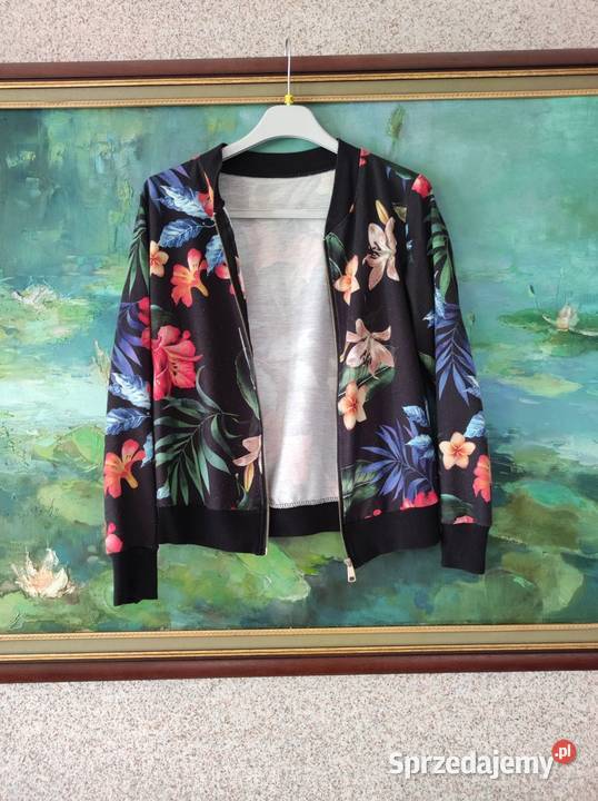 kurtka bomberka bluza zasuwana w kwiaty floral Bejsbolówka  Kielce