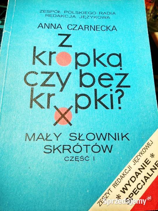 Z kropką czy bez kropki unikatowe książki Bródn Antykwariat