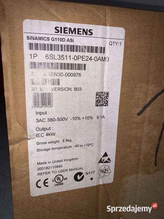 Siemens Sinamics G110D ASi 6SL35110PE240AM0 sprzedam