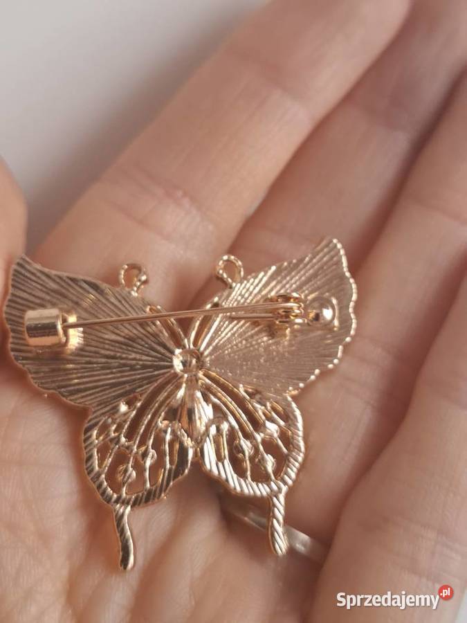 Piękna elegancka broszka motyl kujawsko-pomorskie Wąbrzeźno
