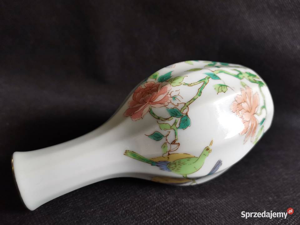 Stary mały porcelanowy wazon Ptaki Katowice