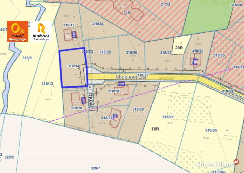 Sprzedaż działki Chwaszczyno Adama Mickiewicza
