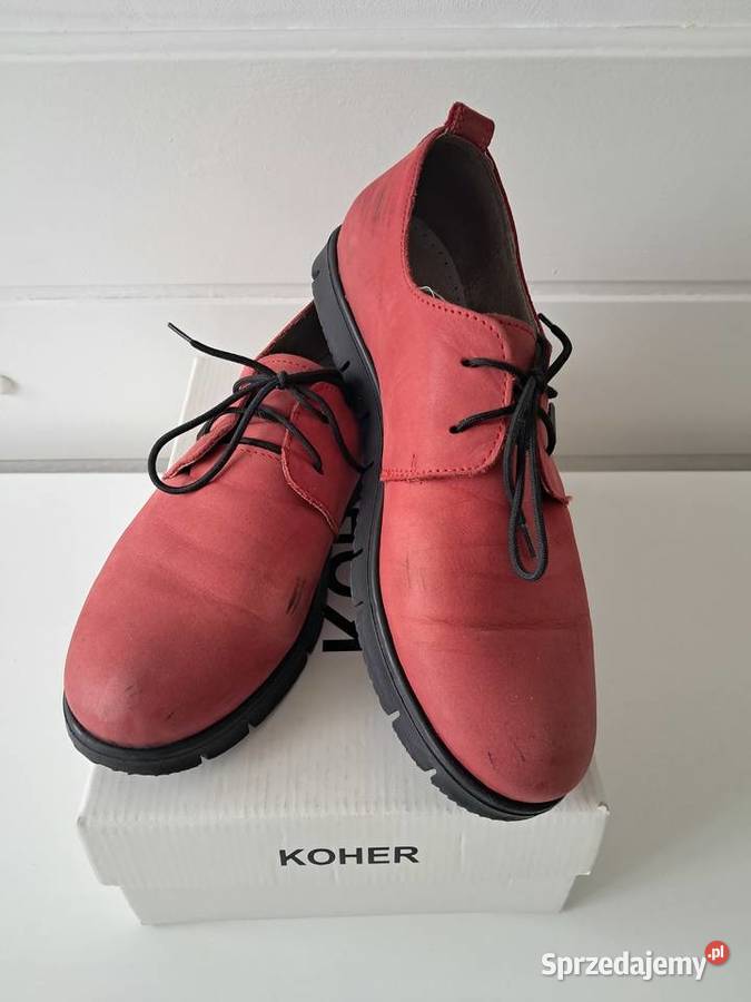 Buty damskie półbuty czerwone Koher do Półbuty Kraków sprzedam