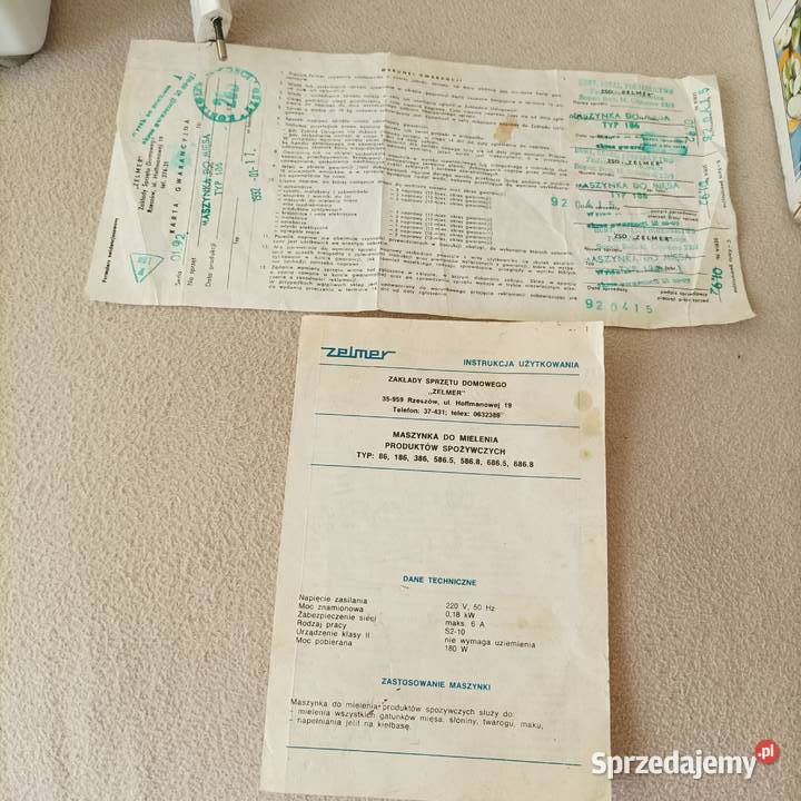 Zabytkowa maszynka do mielenia mięsa Predom AGD drobne Stronie Śląskie