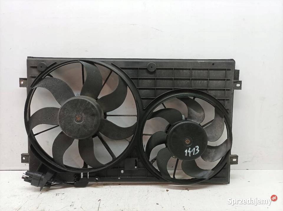 WENTYLATOR CHŁODNICY OCTAVIA II LEON B6 A3 8P 19 osobowe Części samochodowe