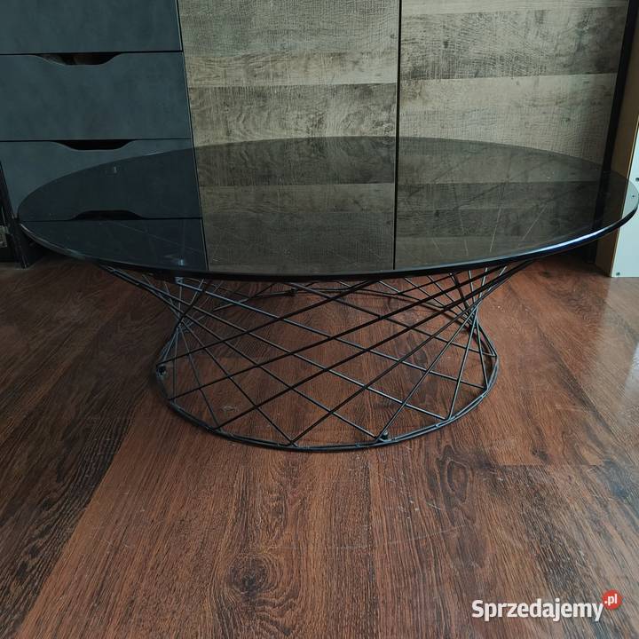 Duży Stolik kawowy Noa metalowo szklany okrągły Łódź sprzedam