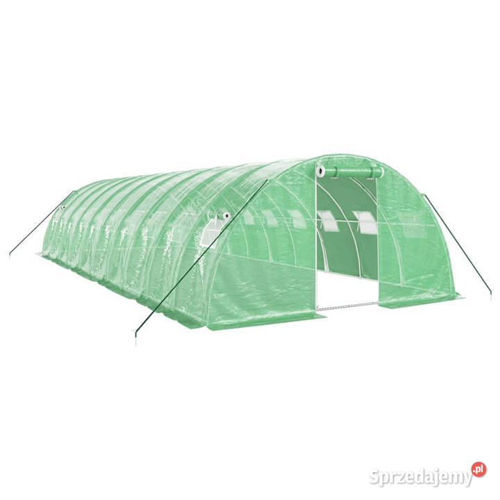 Szklarnia ze stalową ramą zielona 40 m 10x4x2 m