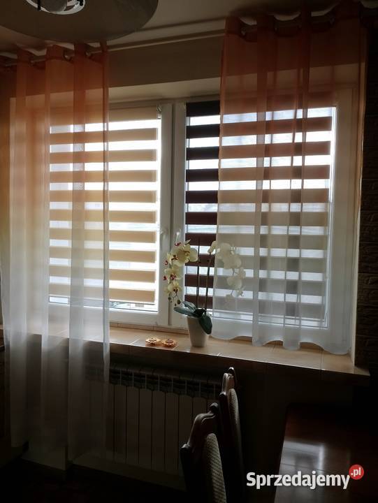 FIRANA komplet 2 biała woal przelotki 150x230 Firany Łomża