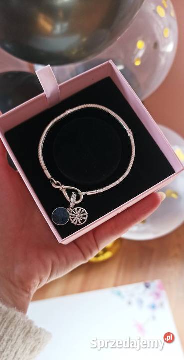 Bransoletka nieskończoność Zawieszka Migoczące