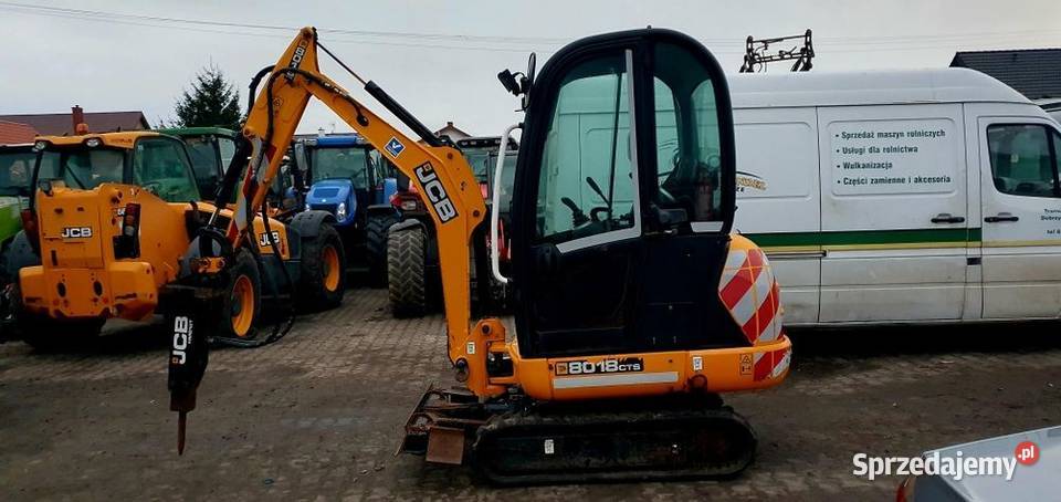 Jcb 8018 CTS 1400mth 2017r 3 łyżki Młot Mini Pozostałe Dobrzyniewo Duże