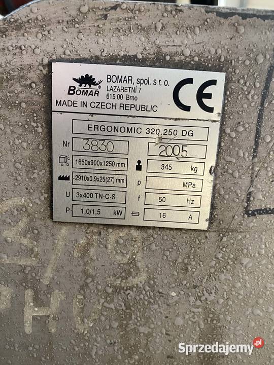 Piła taśmowa Bomar 320250 DG warmińsko-mazurskie Knopin