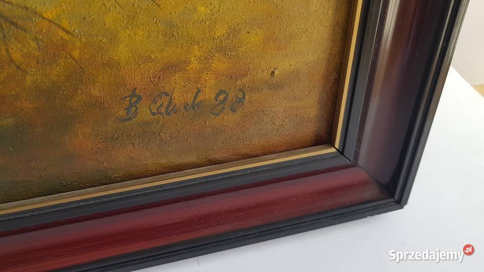 Obraz olejny na płótnie pejzaż polski malarz Dąbrowa Górnicza