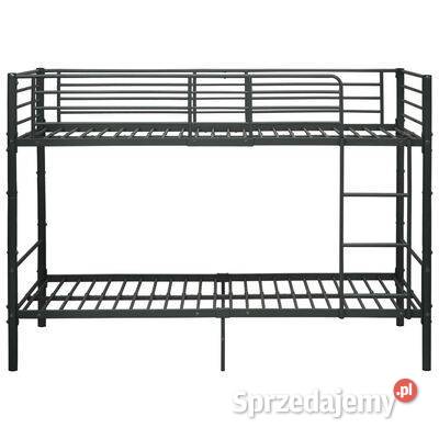 vidaXL Łóżko piętrowe czarne metalowe 90 x 200 Warszawa sprzedam