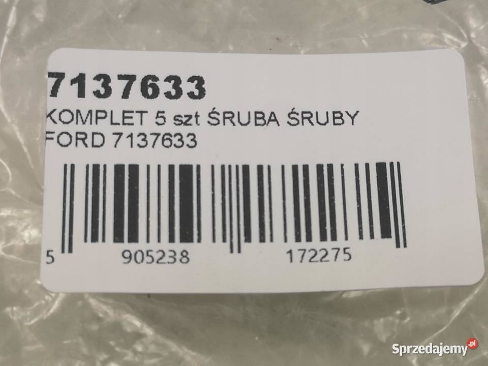 ŚRUBY AMORTYZATORÓW PRZÓD 5 FORD 7137633