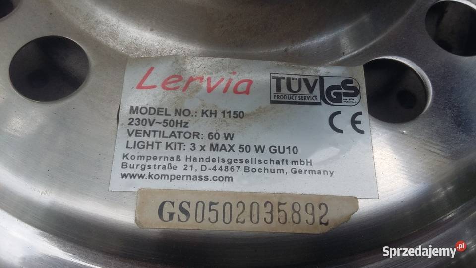 Wentylator sufitowy z oswietleniem LED uzywany Warszawa sprzedam
