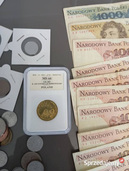 Zestaw monet i banknotów kolekcjonerze Rzeszów