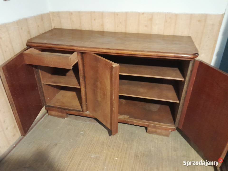 Stary kredens drewniany zabytek komoda retro Dąbrowa Górnicza