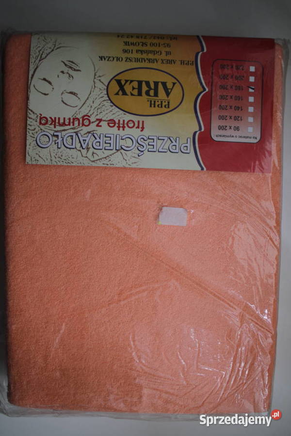 Pomarańczowe prześcieradło duże 180x200 frotte Toruń