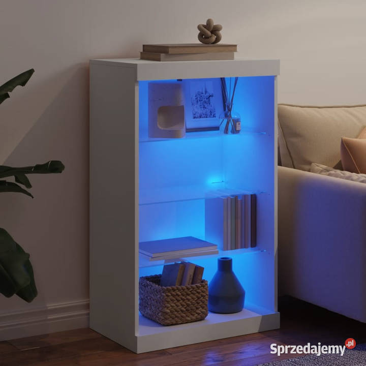 Szafka z oświetleniem LED biała 605x37x100 Warszawa