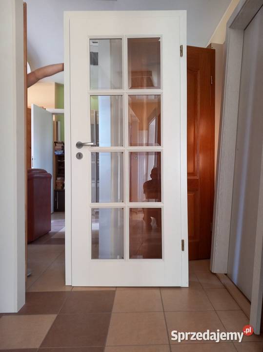 drzwi wewnętrzne drewniane kompletne 202cm