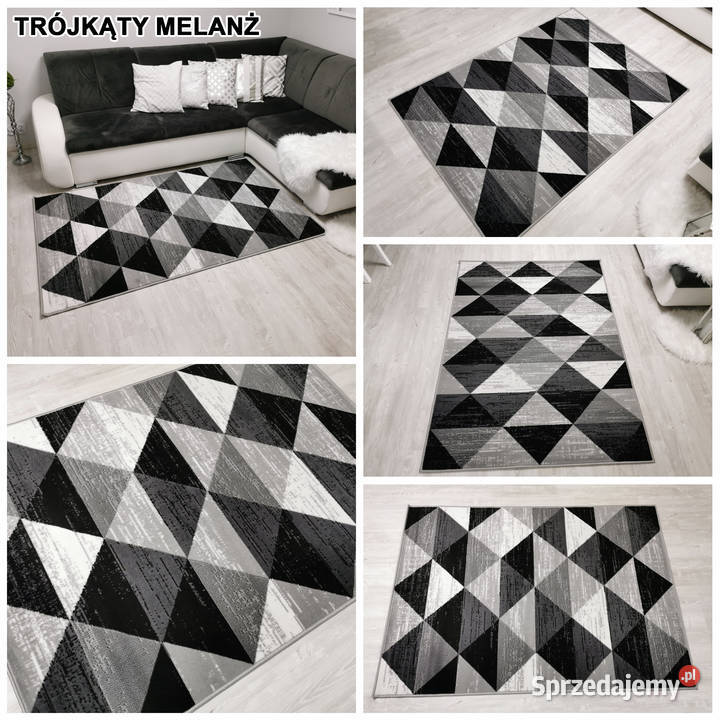DYWAN 140X200 IDEA TRÓJKĄTY SZARE MELANŻ GĘSTY 1.4m podlaskie Białystok sprzedam