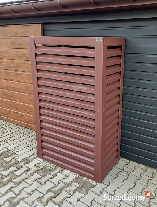 Osłona pompy ciepła 80x40x190 ciemny brąz NB272 Mrągowo