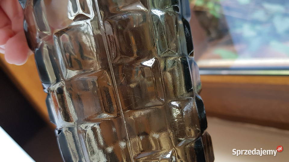 Wazon KOSTKA Ząbkowice kolorowe szkło PRL Dąbrowa Górnicza sprzedam