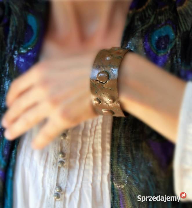 Bransoletka miedziana kuta vintage lata 70 Lublin