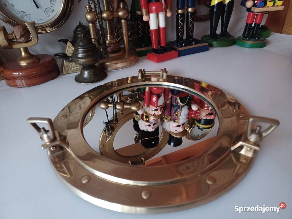 Duży bulaj mosiężny Lustro sprzedam