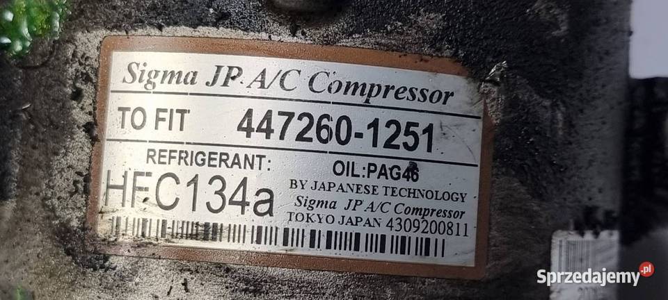 SPRĘŻARKA KLIMATYZACJI TOYOTA RAV4 III HFC1342 Motoryzacja kujawsko-pomorskie Lipno