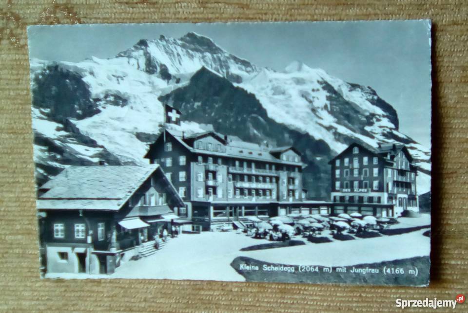 KLEINE SCHEIDEGG PRZEŁĘCZ W ALPACH Z WIDOKIEM NA Piszczac