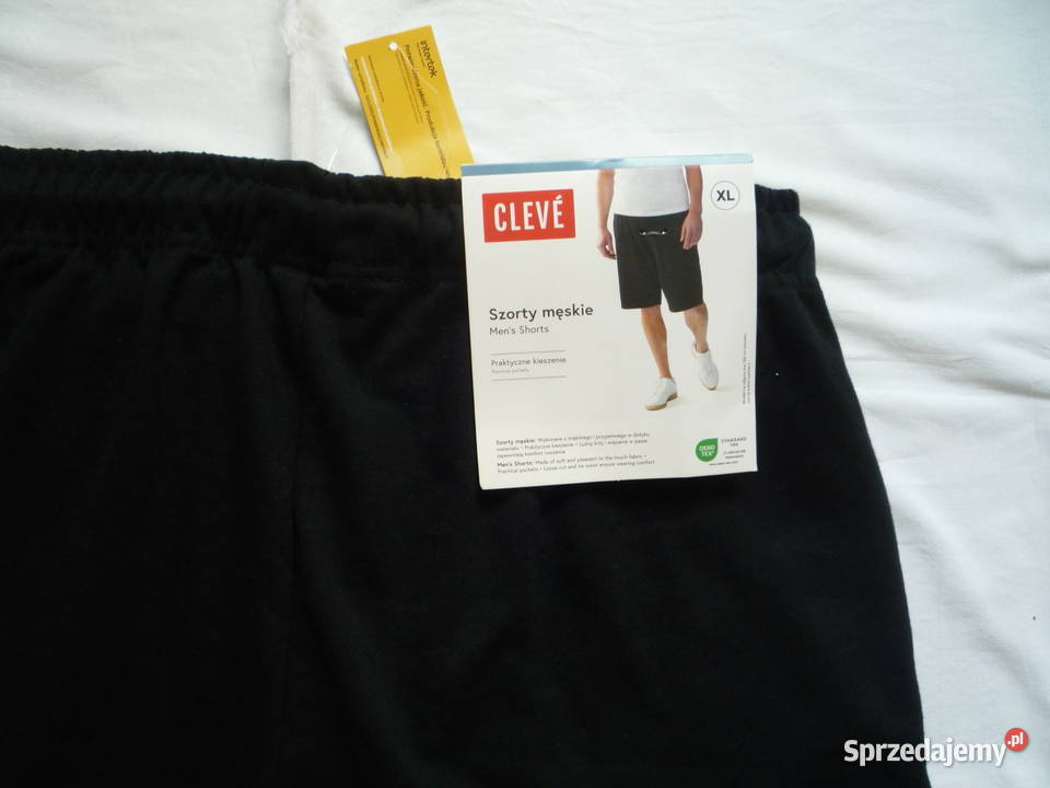 Nowe Cleve XL Szorty męskie Czarne Krótkie Rozmiar XL Szczecin