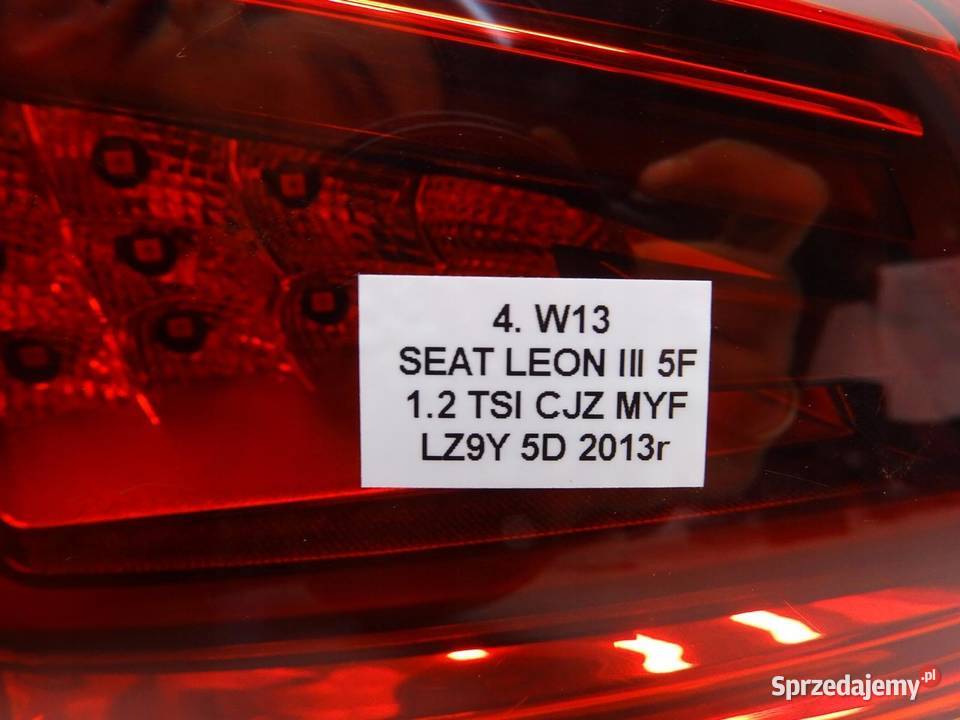 LAMPA LEWA LEWY TYŁ TYLNA SEAT LEON III 5F 5D