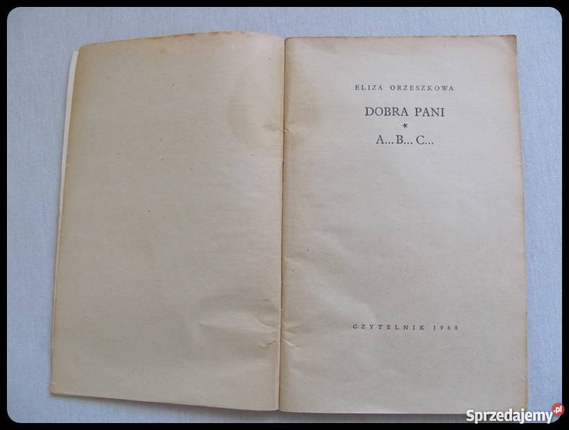 Eliza Orzeszkowa Dobra pani ABC wydCzytelnik mazowieckie