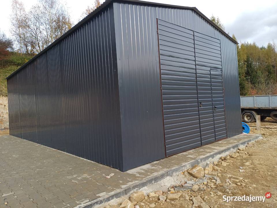 GRAFITOWY Garaż Blaszany Garaże Blaszane Magazyn samodzielny