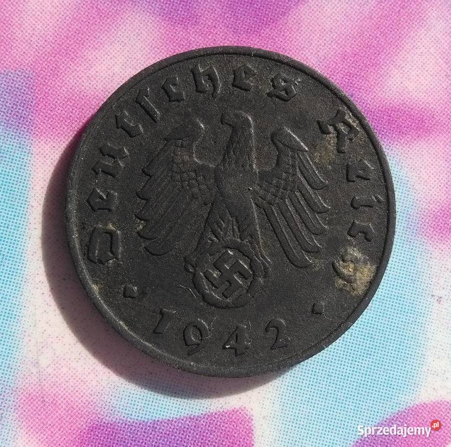 Moneta swastyka orzeł III Rzesza 1942 zachodniopomorskie sprzedam