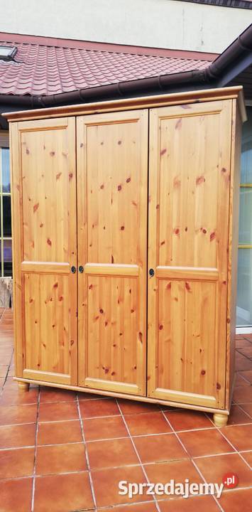 Szafa 3 drzwiowa sosnowa drewniana komoda bieliźniarka Ikea
