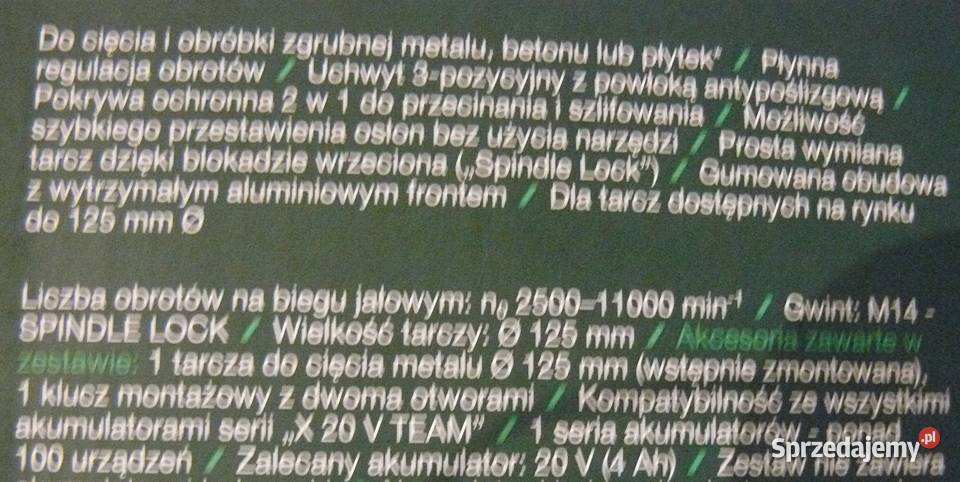 Szlifierka kątowa 125 mm nowa z gwarancją Nowa Sól