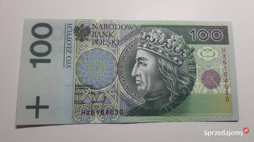 1100 Złotych 1994 HX błąd druku BRAK HOLOGRAMU Warszawa