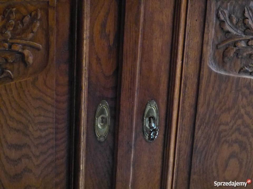 Piękna dębowa komoda secesyjnasklep Dąbrowa Dąbrowa Górnicza