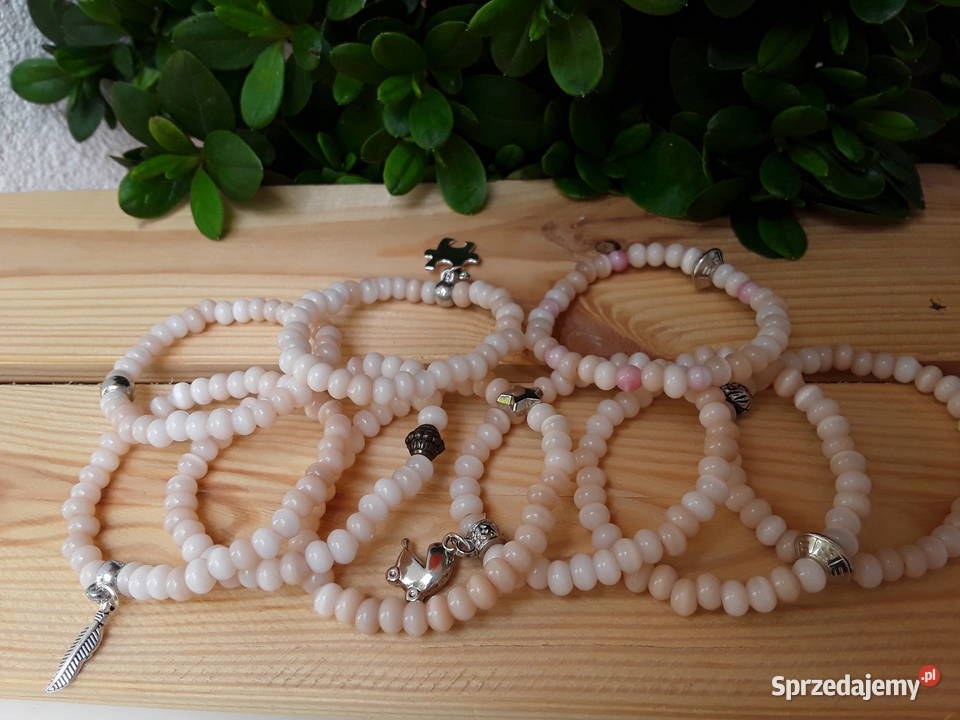 Zestaw 9 bransoletek koralikowych z zawieszkami Warszawa sprzedam